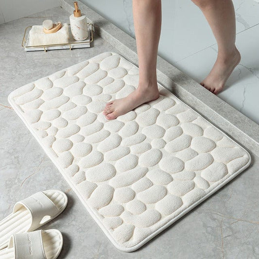 Brosten Præget Bademåtte - Memory Foam - Skridsikker - Absorberende Bath Mats Danmarkmode.dk