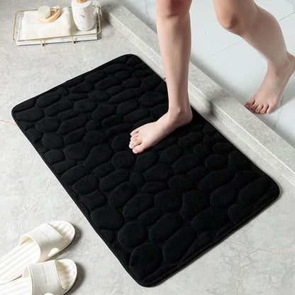 Brosten Præget Bademåtte - Memory Foam - Skridsikker - Absorberende Bath Mats Danmarkmode.dk