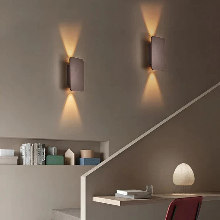 Dobbelt Hoved Væglampe - Flatpanels - Moderne - Rectangle Wall Light Fixtures Danmarkmode.dk