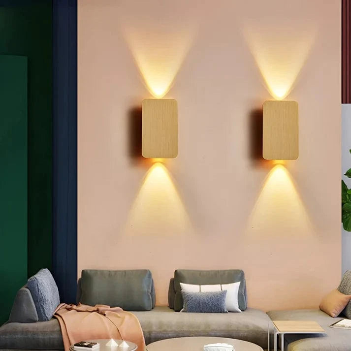 Dobbelt Hoved Væglampe - Flatpanels - Moderne - Rectangle Wall Light Fixtures Danmarkmode.dk