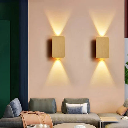 Dobbelt Hoved Væglampe - Flatpanels - Moderne - Rectangle Wall Light Fixtures Danmarkmode.dk