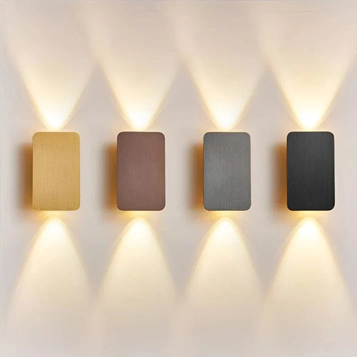 Dobbelt Hoved Væglampe - Flatpanels - Moderne - Rectangle Wall Light Fixtures Danmarkmode.dk