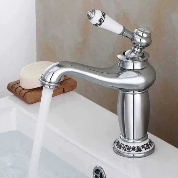 Enkelt Greb Vandhane Badeværelse - Håndvaskarmatur - Keramik - Antik Bathroom Sink Faucets Danmarkmode.dk