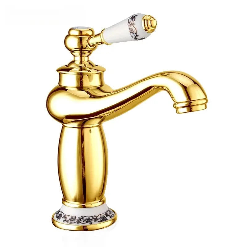Enkelt Greb Vandhane Badeværelse - Håndvaskarmatur - Keramik - Antik Bathroom Sink Faucets Danmarkmode.dk
