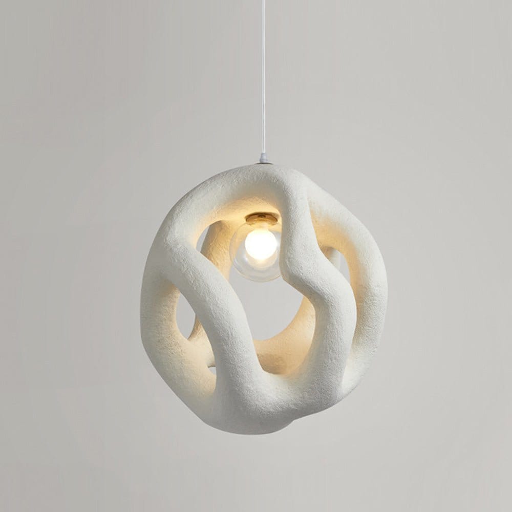 Estela Pendellampe - Skandinavisk Justerbar Hængelampe, Polystyren, Moderne, Hvid, Design, Interiør belysning, Perfekt til stue Danmarkmode