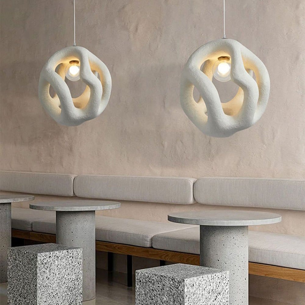 Estela Pendellampe - Skandinavisk Justerbar Hængelampe, Polystyren, Moderne, Hvid, Design, Interiør belysning, Perfekt til stue Danmarkmode