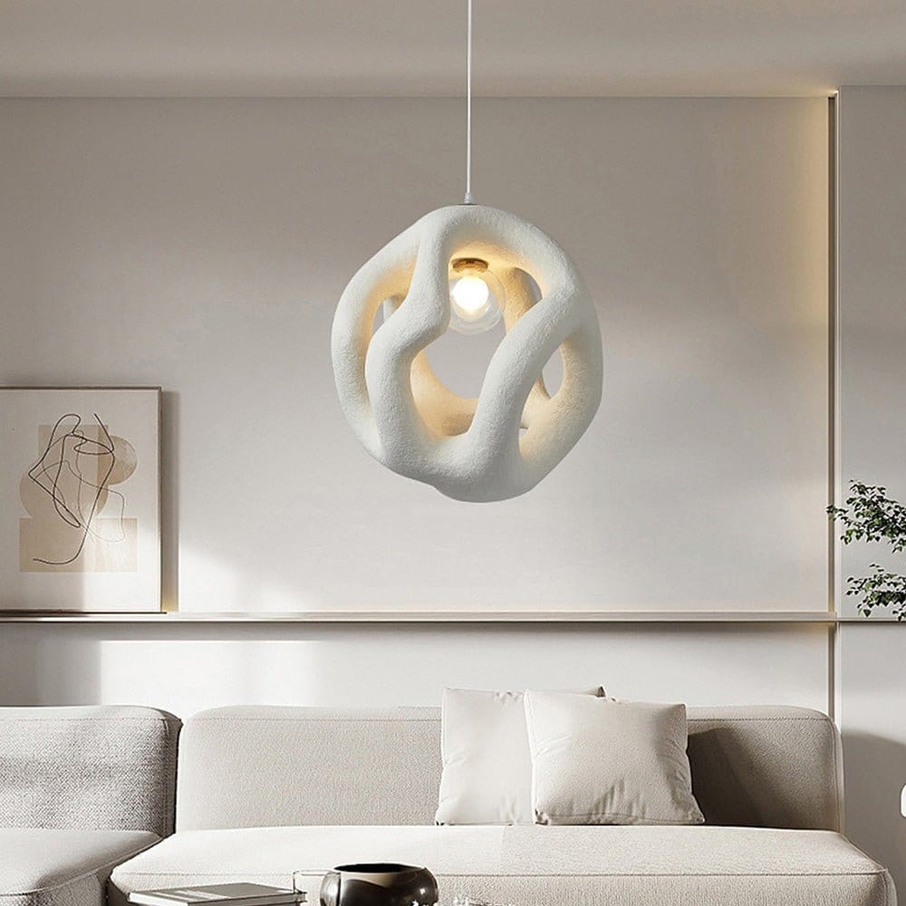 Estela Pendellampe - Skandinavisk Justerbar Hængelampe, Polystyren, Moderne, Hvid, Design, Interiør belysning, Perfekt til stue Danmarkmode