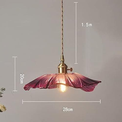 Frostet Lotus Glas Lysekrone - Pendel Lampe - Lysarmaturer Led - Blomst Ceiling Light Fixtures Danmarkmode.dk