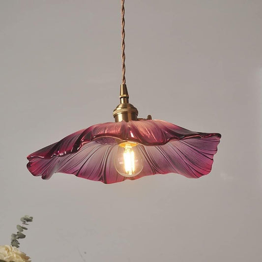 Frostet Lotus Glas Lysekrone - Pendel Lampe - Lysarmaturer Led - Blomst Ceiling Light Fixtures Danmarkmode.dk