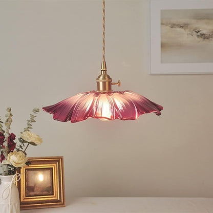 Frostet Lotus Glas Lysekrone - Pendel Lampe - Lysarmaturer Led - Blomst Ceiling Light Fixtures Danmarkmode.dk