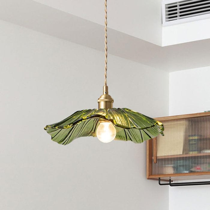 Frostet Lotus Glas Lysekrone - Pendel Lampe - Lysarmaturer Led - Blomst Ceiling Light Fixtures Danmarkmode.dk