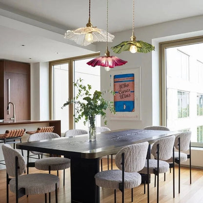 Frostet Lotus Glas Lysekrone - Pendel Lampe - Lysarmaturer Led - Blomst Ceiling Light Fixtures Danmarkmode.dk