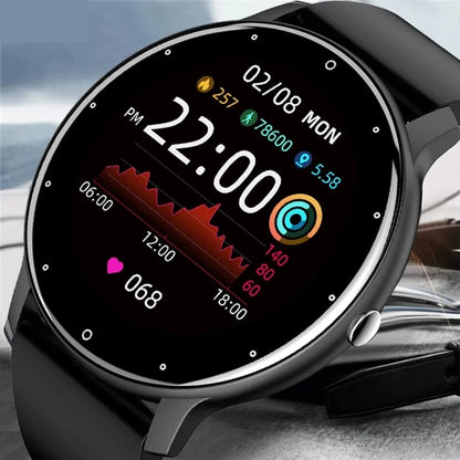 Fuld Touchskærm Smart Ur til Mænd - Vandtæt - Fitness Tracker - Android og IOS Smart Watch Danmarkmode.dk