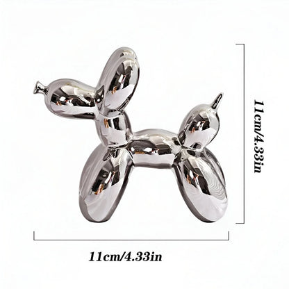 Glansfuld Ballonhund Skulptur - Ornament - Boligindretning - Keramik Sculpture Statue Danmarkmode.dk