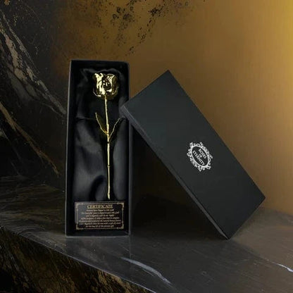 GoldBloom – 24K Guldbelagt ægte Rose – Tidløst Symbol På Kærlighed Artificial Flowering Plants Danmarkmode