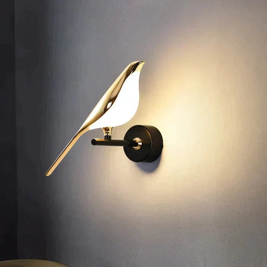 Guld Fuglebelægning Væglampe - Boligindretning - Moderne - Aluminium Wall Light Fixtures Danmarkmode.dk