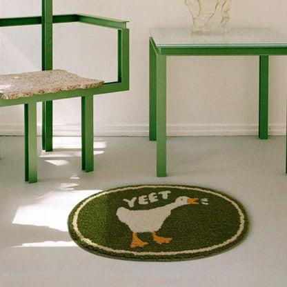 Håndlavet Sjovt Dyr Absorberende Bademåtte - Blød - Oval - Skridsikker Bath Mats Danmarkmode.dk