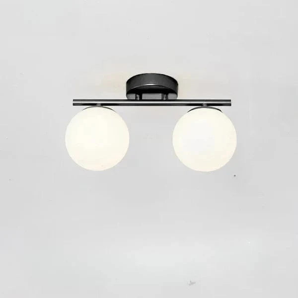 Hvid Glas Kugle Loftslampe - LED - Metal - ø30 cm Ceiling Light Fixtures Danmarkmode.dk
