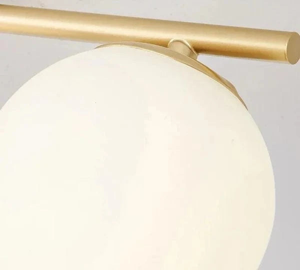 Hvid Glas Kugle Loftslampe - LED - Metal - ø30 cm Ceiling Light Fixtures Danmarkmode.dk