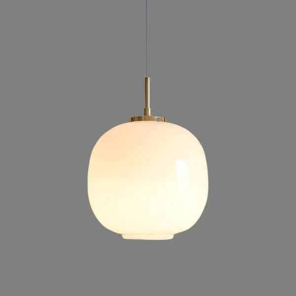 Hvid Kugle af Glas Pendel Lampe - E27 Pære - Hængelampe - Dia 25cm Ceiling Light Fixtures Danmarkmode.dk