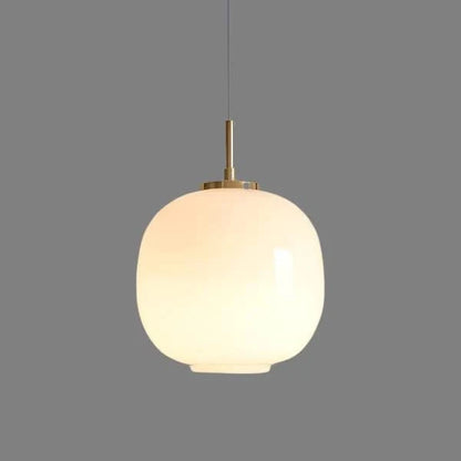 Hvid Kugle af Glas Pendel Lampe - E27 Pære - Hængelampe - Dia 25cm Ceiling Light Fixtures Danmarkmode.dk