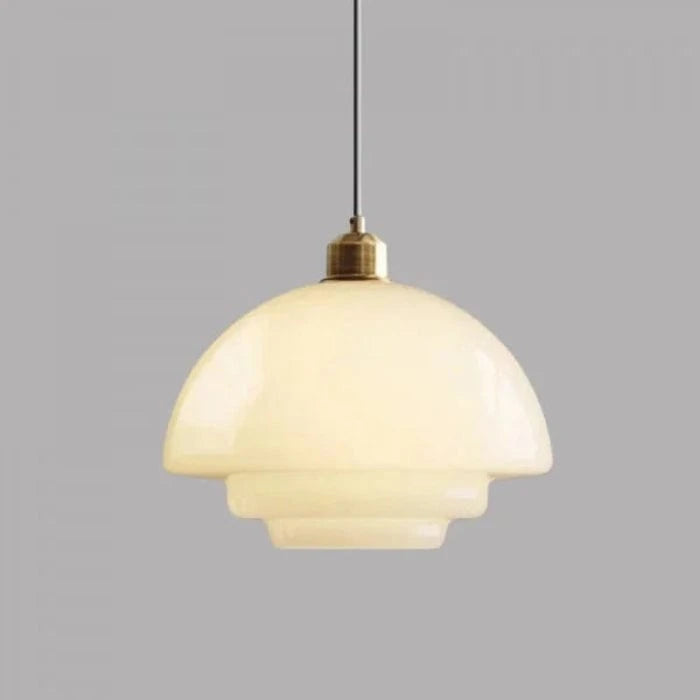 Hvid Kunstnerisk Glasskærm Pendel Lampe - Hængende - E27 Pære Ceiling Light Fixtures Danmarkmode.dk