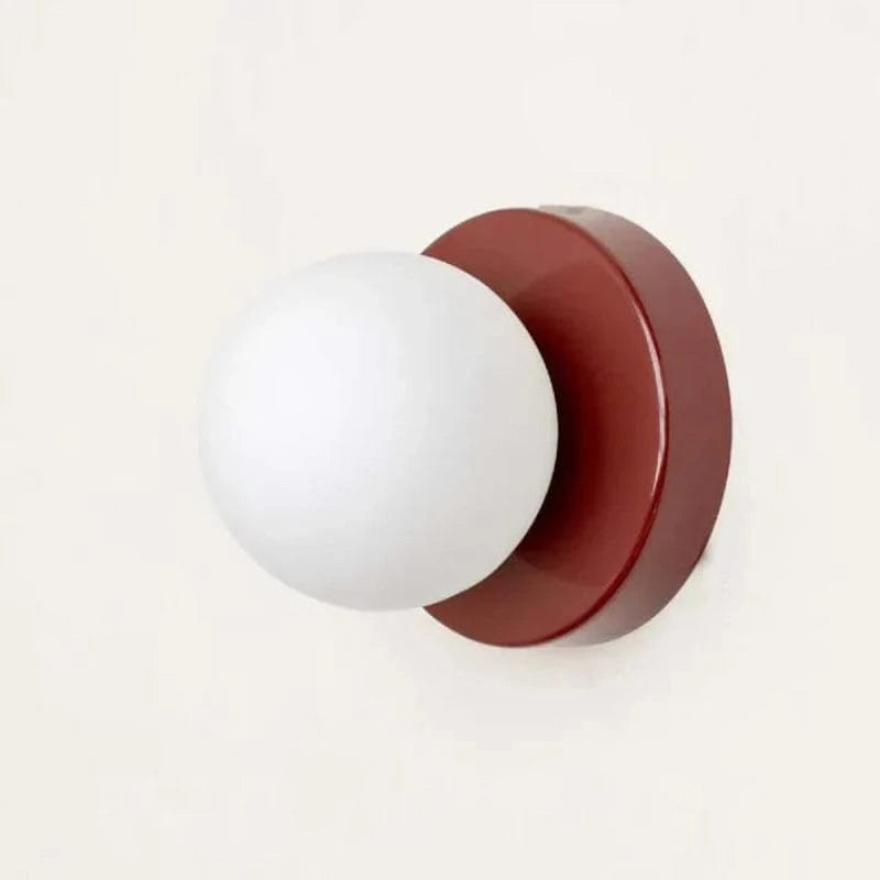 Hvid Monteret Glas Orb Væglampe - LED Lys - Vægdekoration - Moderne Wall Light Fixtures Danmarkmode.dk