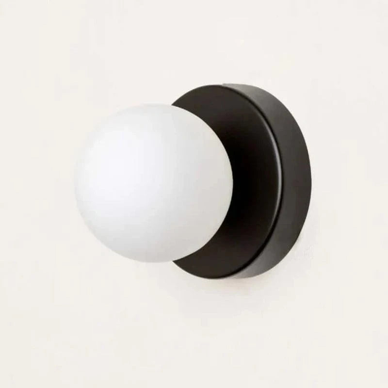 Hvid Monteret Glas Orb Væglampe - LED Lys - Vægdekoration - Moderne Wall Light Fixtures Danmarkmode.dk