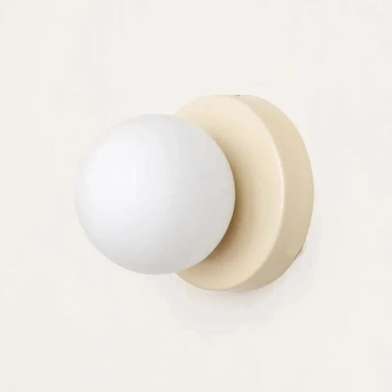 Hvid Monteret Glas Orb Væglampe - LED Lys - Vægdekoration - Moderne Wall Light Fixtures Danmarkmode.dk