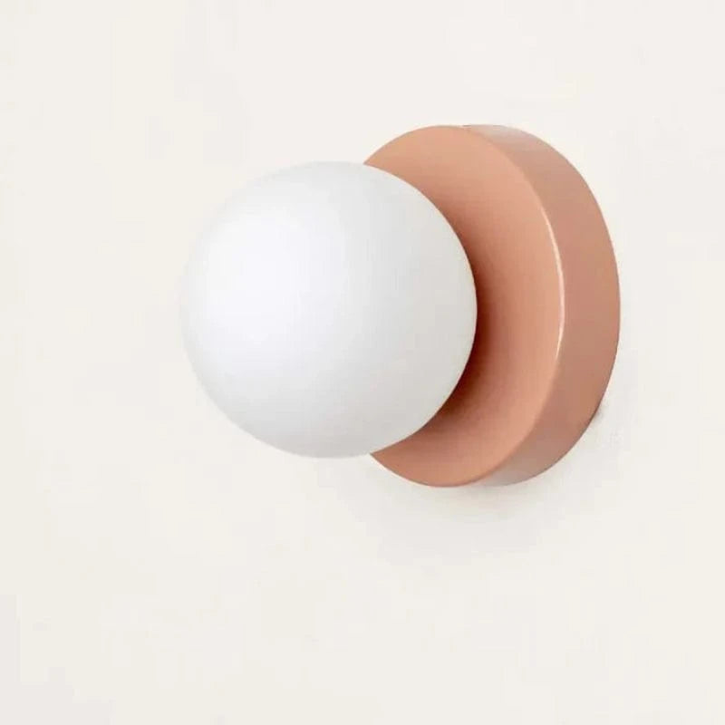Hvid Monteret Glas Orb Væglampe - LED Lys - Vægdekoration - Moderne Wall Light Fixtures Danmarkmode.dk