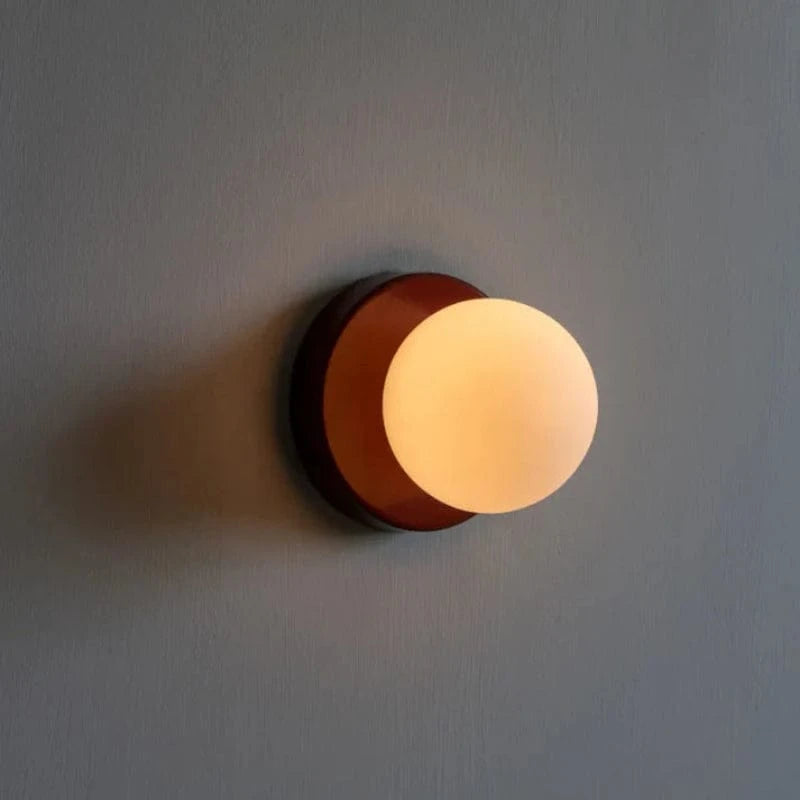Hvid Monteret Glas Orb Væglampe - LED Lys - Vægdekoration - Moderne Wall Light Fixtures Danmarkmode.dk