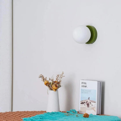 Hvid Monteret Glas Orb Væglampe - LED Lys - Vægdekoration - Moderne Wall Light Fixtures Danmarkmode.dk