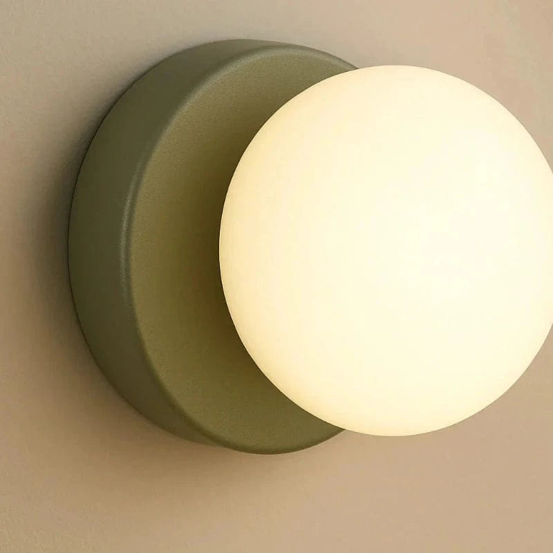 Hvid Monteret Glas Orb Væglampe - LED Lys - Vægdekoration - Moderne Wall Light Fixtures Danmarkmode.dk