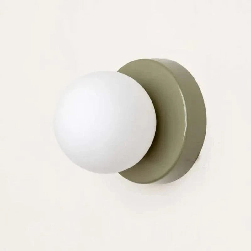 Hvid Monteret Glas Orb Væglampe - LED Lys - Vægdekoration - Moderne Wall Light Fixtures Danmarkmode.dk