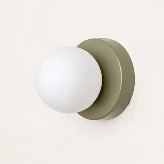 Hvid Monteret Glas Orb Væglampe - LED Lys - Vægdekoration - Moderne Wall Light Fixtures Danmarkmode.dk