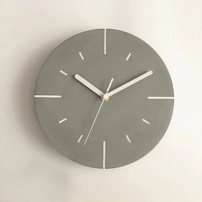 Industriel Cement Vægur - Moderne - Lydløst Vægur - Grå Wall Clock Danmarkmode.dk