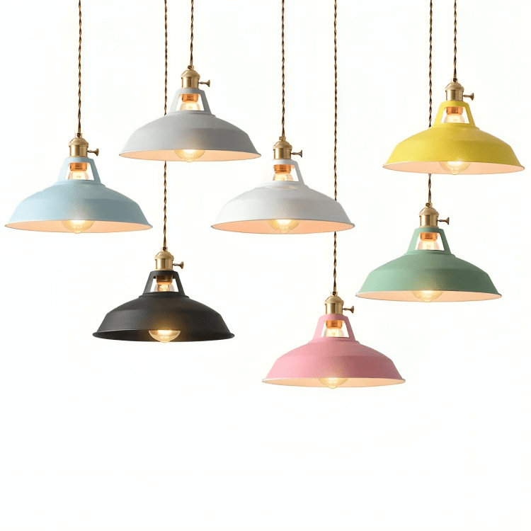 Industriel Retro Pendel Lampe - Metal - 1 Lys Lampe Ceiling Light Fixtures Danmarkmode.dk