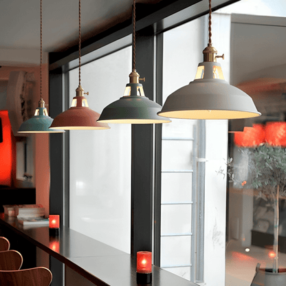 Industriel Retro Pendel Lampe - Metal - 1 Lys Lampe Ceiling Light Fixtures Danmarkmode.dk