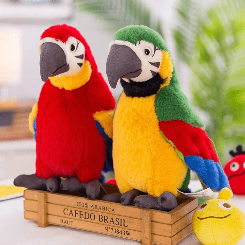 Interaktiv talende papegøje bamse – 25 cm – Plyslegetøj til børn – Med lydfunktion Toy Danmarkmode