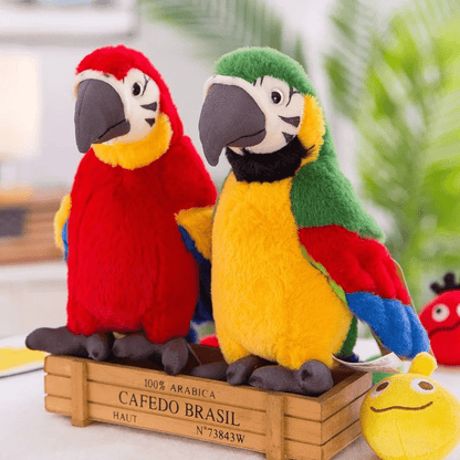 Interaktiv talende papegøje bamse – 25 cm – Plyslegetøj til børn – Med lydfunktion Toy Danmarkmode