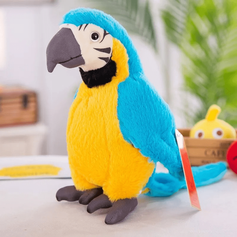 Interaktiv talende papegøje bamse – 25 cm – Plyslegetøj til børn – Med lydfunktion Toy Danmarkmode