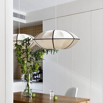 Japandi Stof UFO Pendellampe - Silke - Lanterne - Moderne Ceiling Light Fixtures Danmarkmode.dk