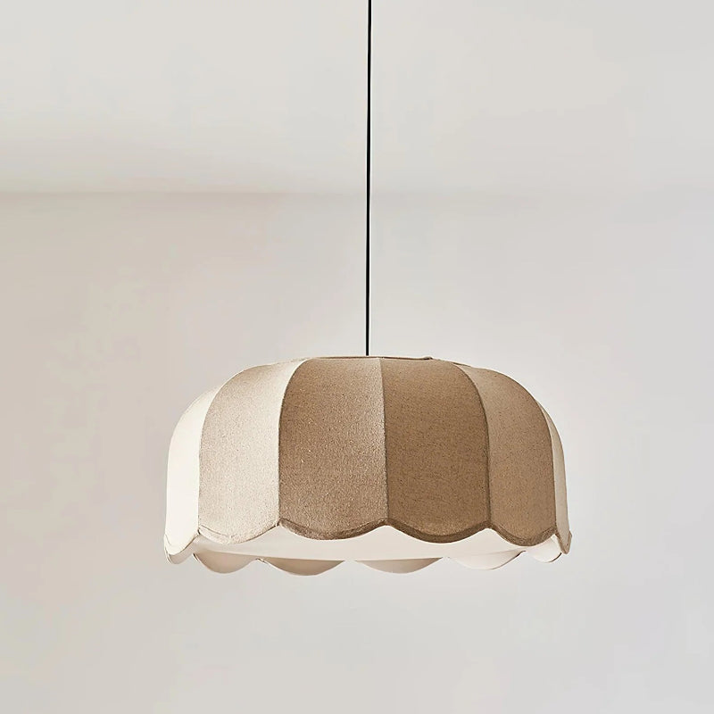 Japansk Stof Scalloped Lysekrone - Pendel Lampe - Boho Style - LED Ceiling Light Fixtures Danmarkmode.dk