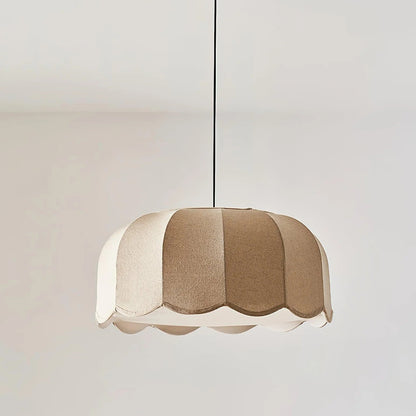 Japansk Stof Scalloped Lysekrone - Pendel Lampe - Boho Style - LED Ceiling Light Fixtures Danmarkmode.dk