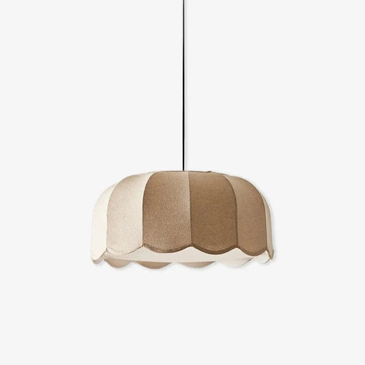 Japansk Stof Scalloped Lysekrone - Pendel Lampe - Boho Style - LED Ceiling Light Fixtures Danmarkmode.dk