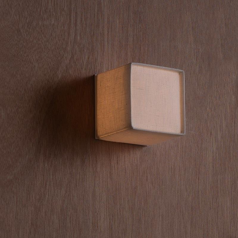 Japansk Stofskærm Kubus Væglampe - Boligindretning - Moderne - LED - 12cm Wall Light Fixtures Danmarkmode.dk