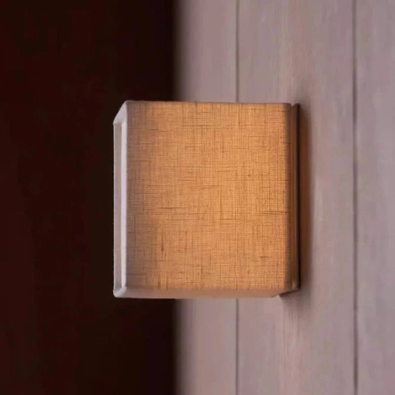 Japansk Stofskærm Kubus Væglampe - Boligindretning - Moderne - LED - 12cm Wall Light Fixtures Danmarkmode.dk