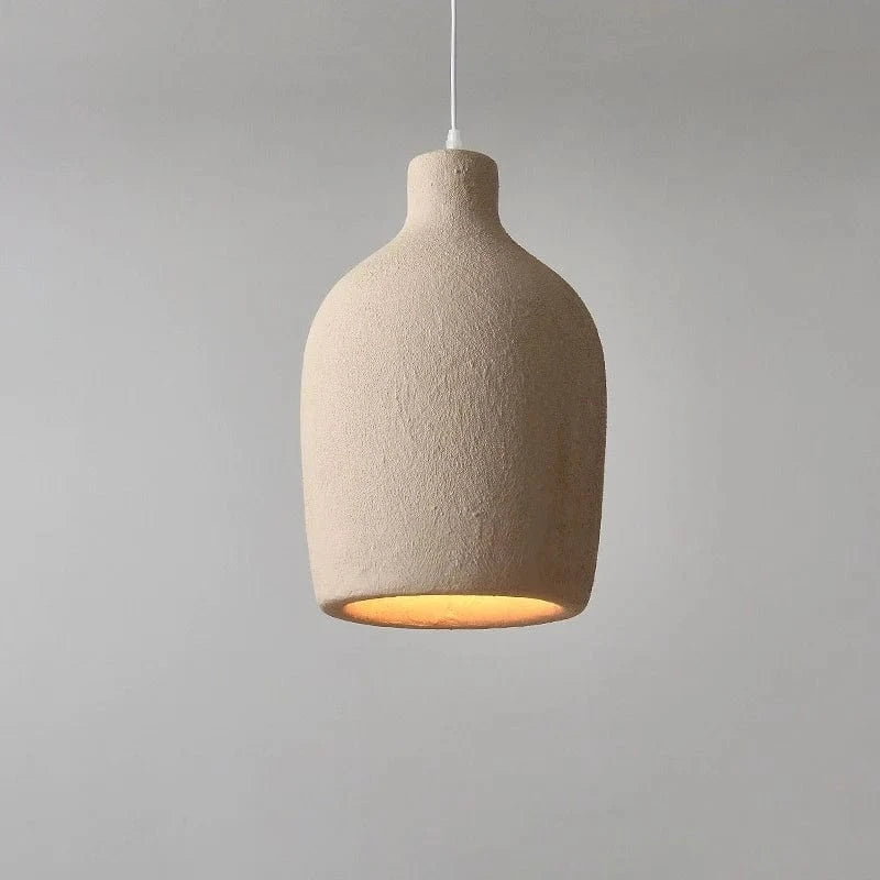 Japansk Wabi Sabi Terracotta Pendel Lampe - Hængende - Boligindretning - LED Pære Ceiling Light Fixtures Danmarkmode.dk