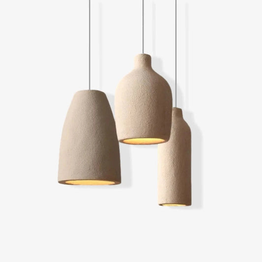 Japansk Wabi Sabi Terracotta Pendel Lampe - Hængende - Boligindretning - LED Pære Ceiling Light Fixtures Danmarkmode.dk