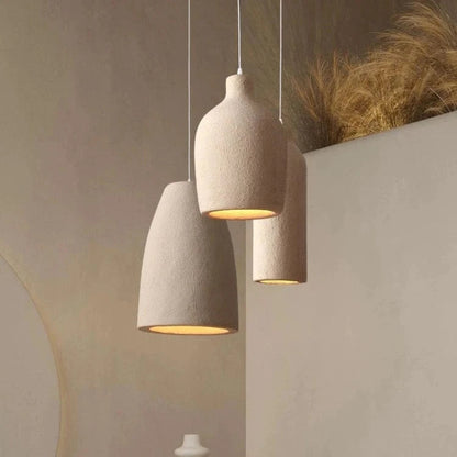 Japansk Wabi Sabi Terracotta Pendel Lampe - Hængende - Boligindretning - LED Pære Ceiling Light Fixtures Danmarkmode.dk